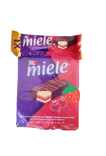 Biscocho Miele Chocolate con fresa caja x 24